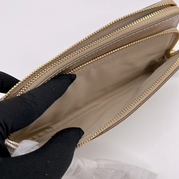 Coach Double Zip Wallet In Signature Canvas IM/Champagne Multi - Picture 10 of 16